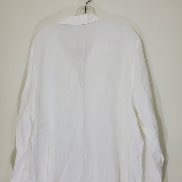 J. Jill Love Linen White Blouse, Size XL - Picture 5 of 12